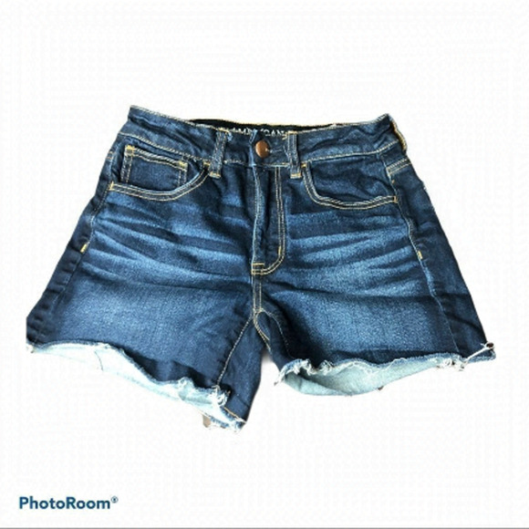 𝅺American  Eagle Hi Rise Shortie Shorts Size 2 - Picture 1 of 9